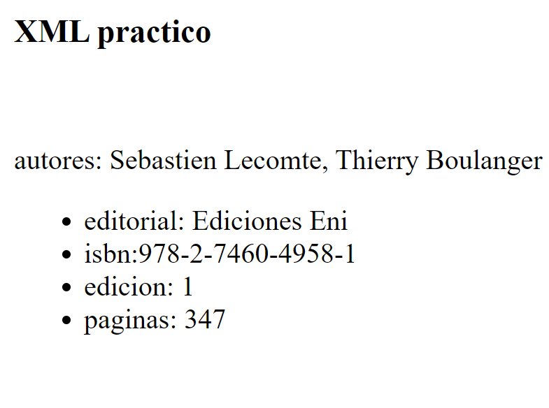 Ejemplo XML