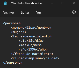 Ejemplo persona.xml
