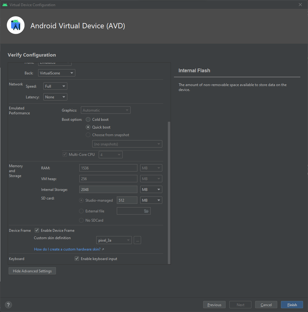 Configuración AVD
