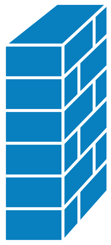 Ilustración de un muro que simboliza a un firewall