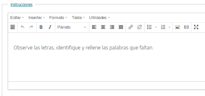 Instrucciones