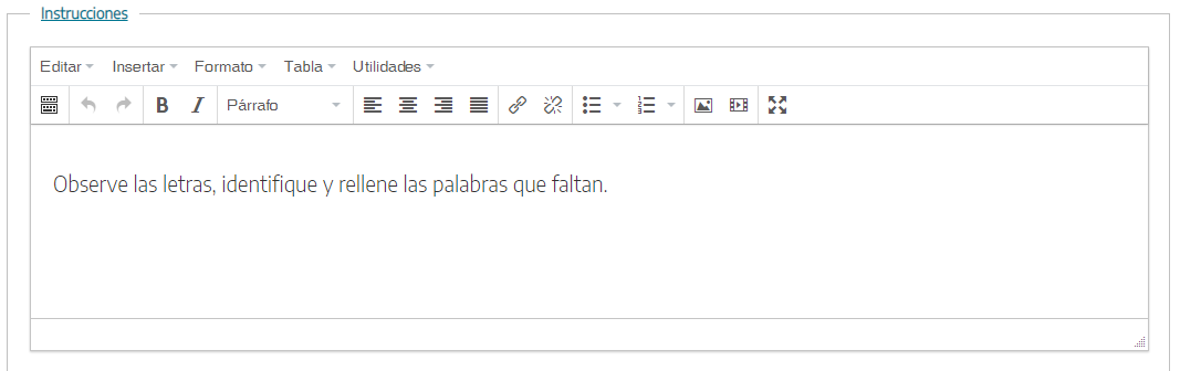 Instrucciones