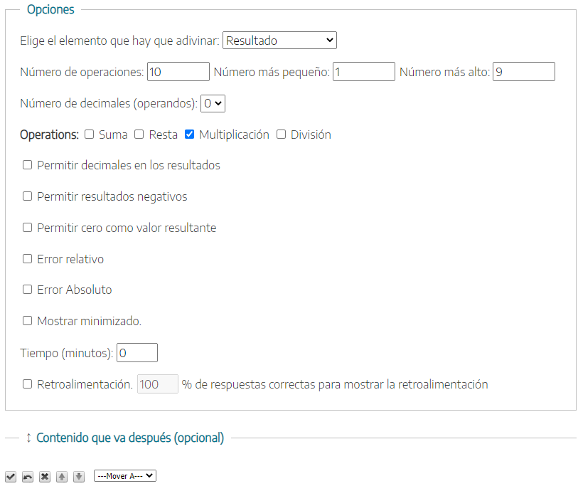 opciones opciones