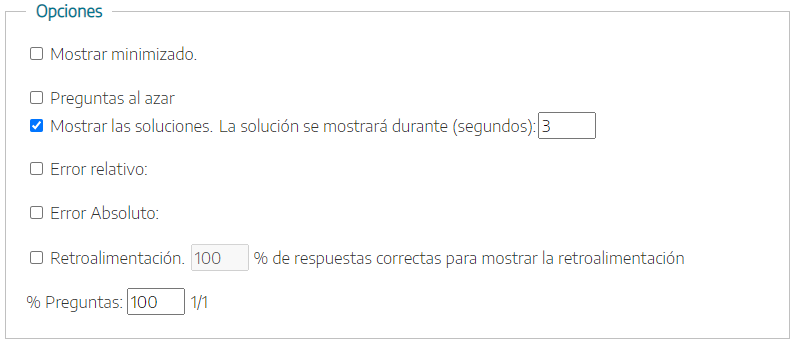 opciones opciones