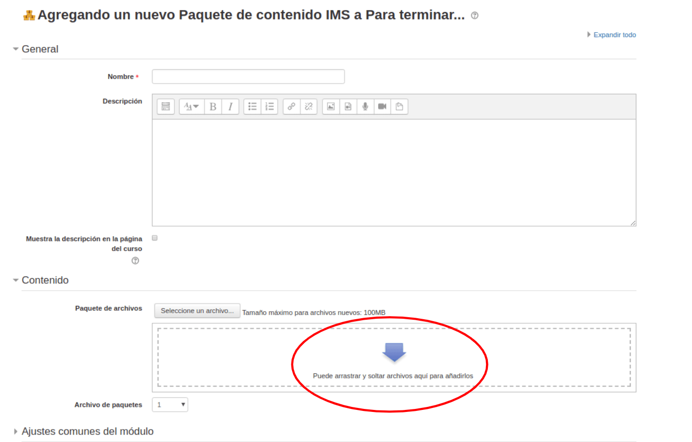 Publicar como IMS