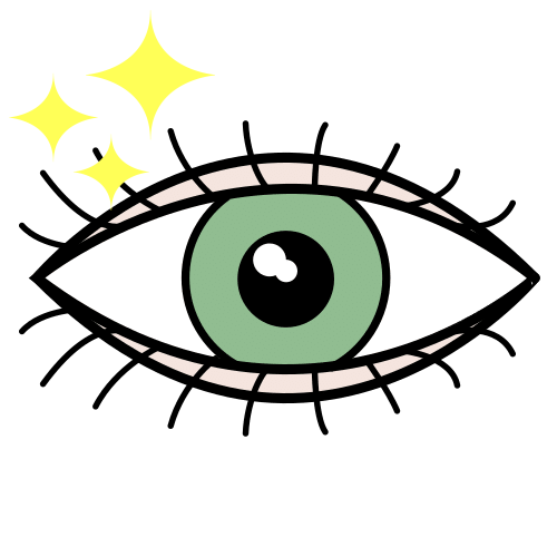 Imagen de ojos con un halo de brillo